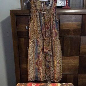 Sheer snake skin design dress